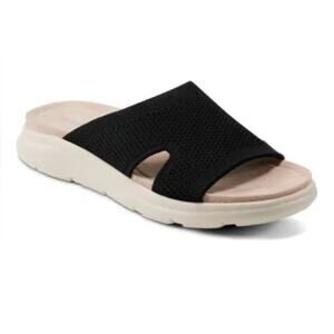 Easy Spirit Amari Knit Slide Sandals Black Slip-On - Size 9M
